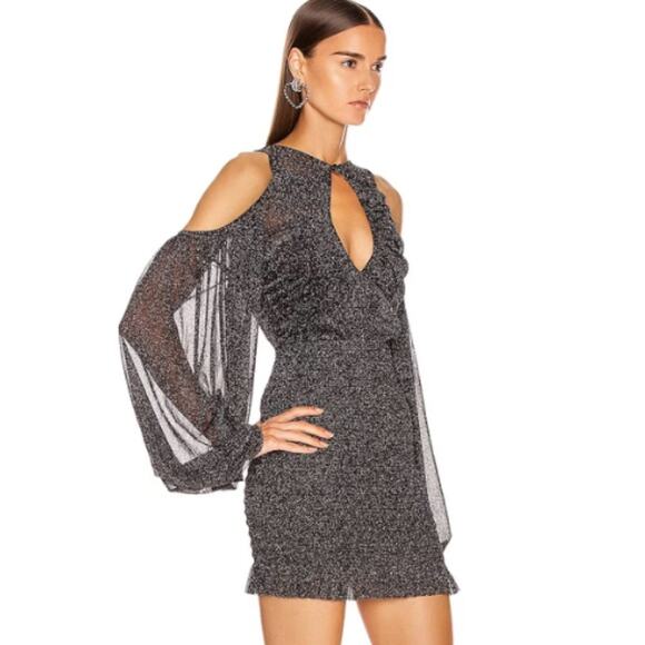 ALICE MCCALL Spell Mini Dress in Black and Silver NWT Size 8 - Picture 2 of 3